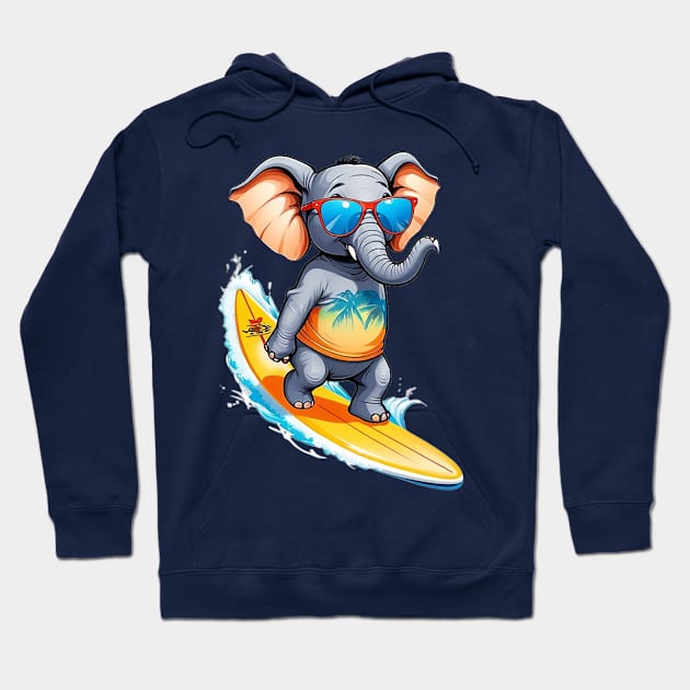 Surfing Elephant Hoodie by likbatonboot